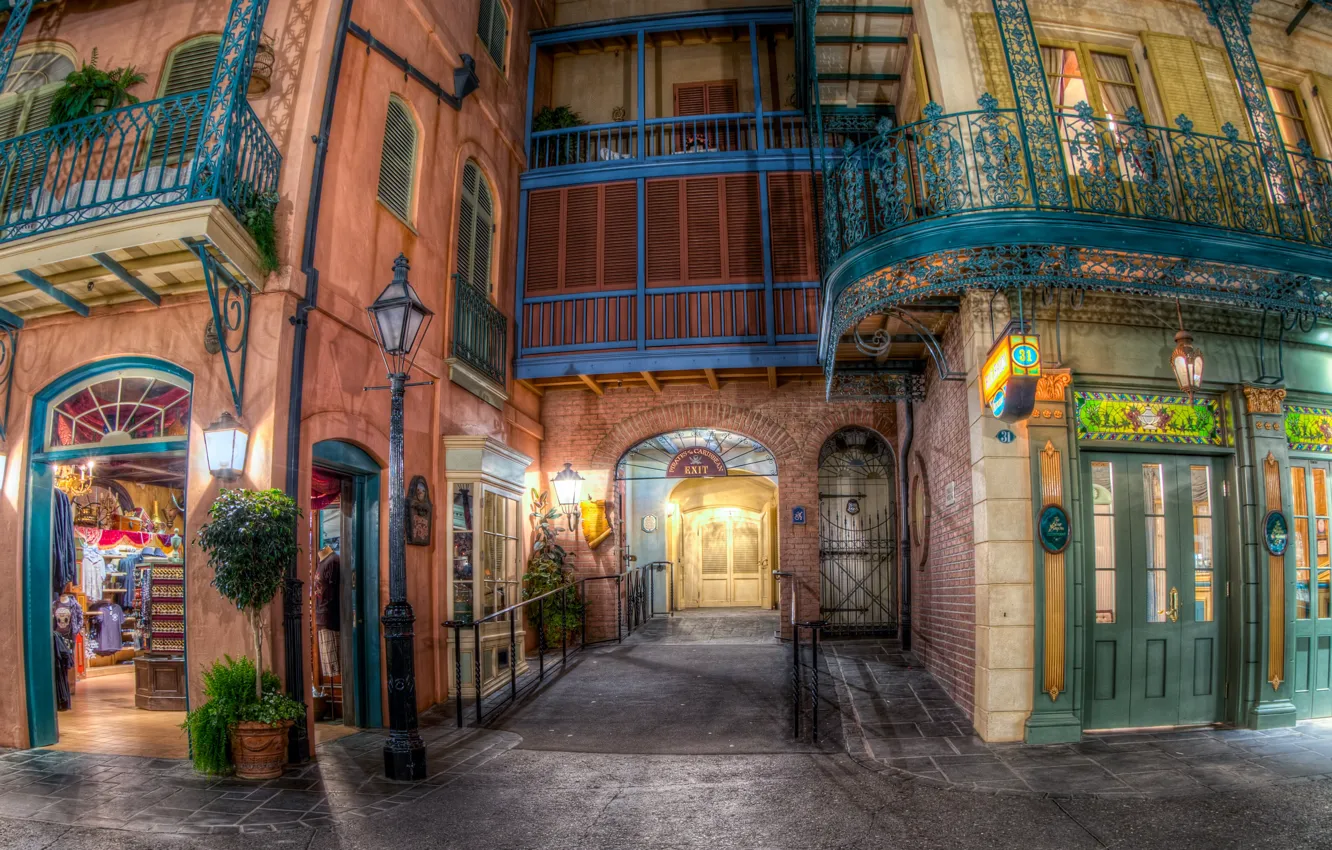 Photo wallpaper Home, The evening, The city, CA, Park, USA, Disneyland, Anaheim