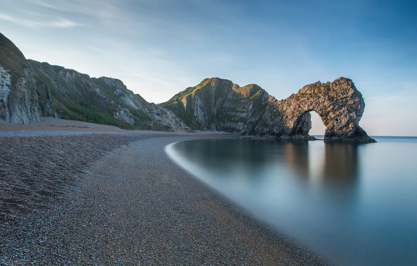 Photo wallpaper sea, beach, nature, rocks, arch