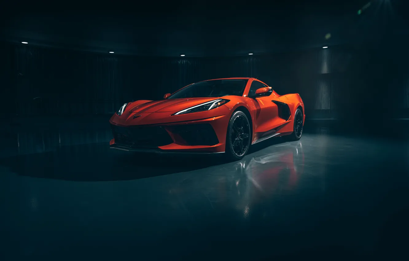 Photo wallpaper Corvette, Chevrolet, Stingray, 2020, C8