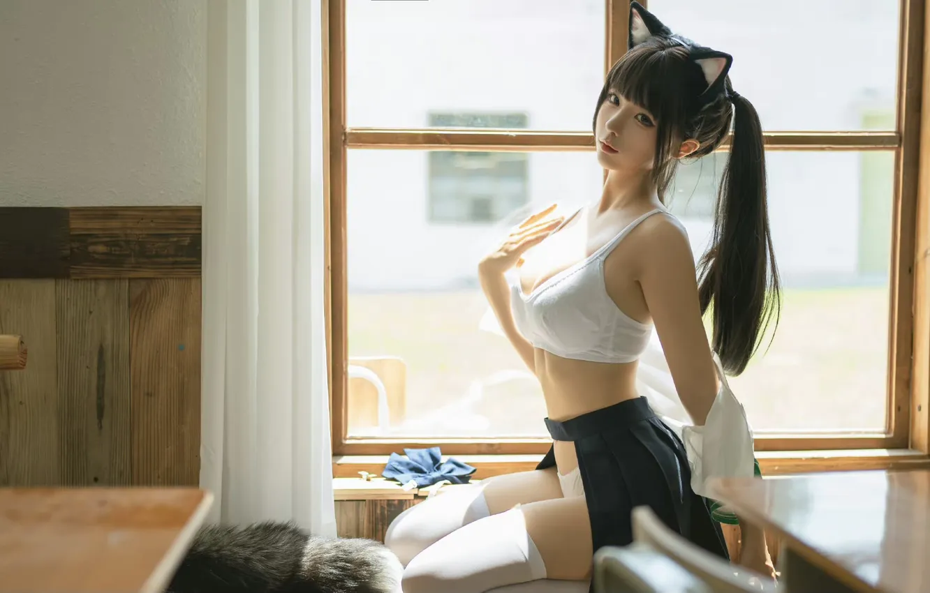 Photo wallpaper women, cosplay, Asia, Chun Momo, chinese animal