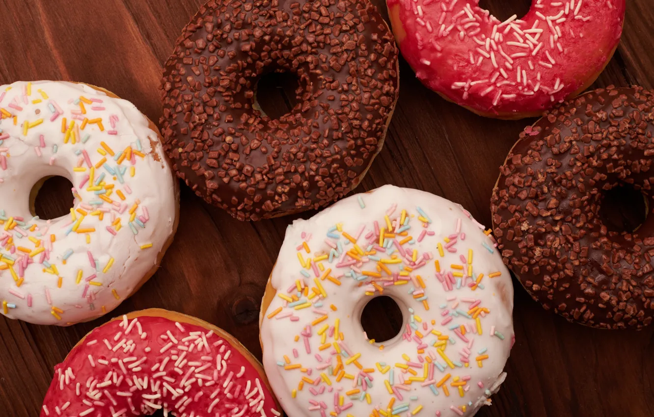 Photo wallpaper donuts, glaze, donuts
