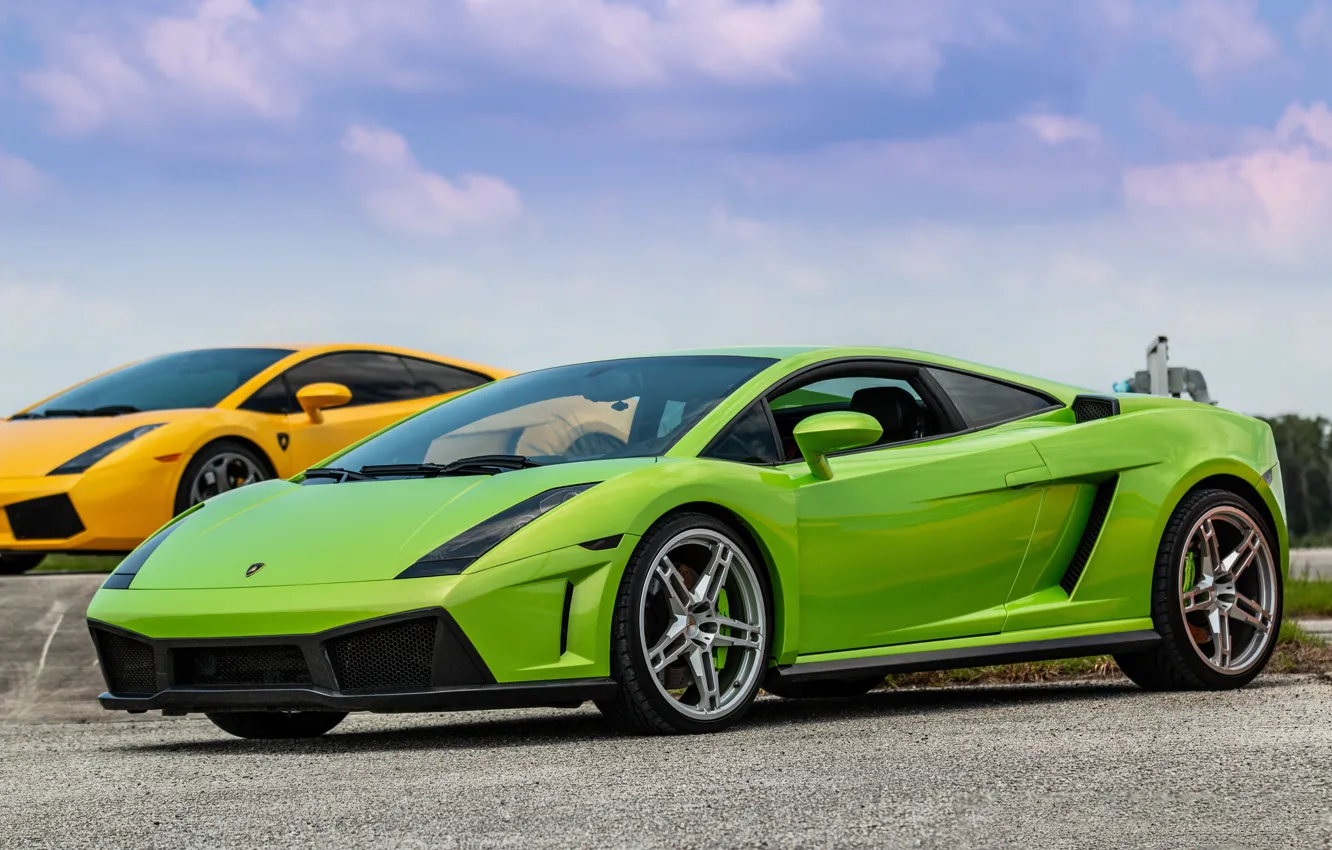 Photo wallpaper Lamborghini, Gallardo, Green