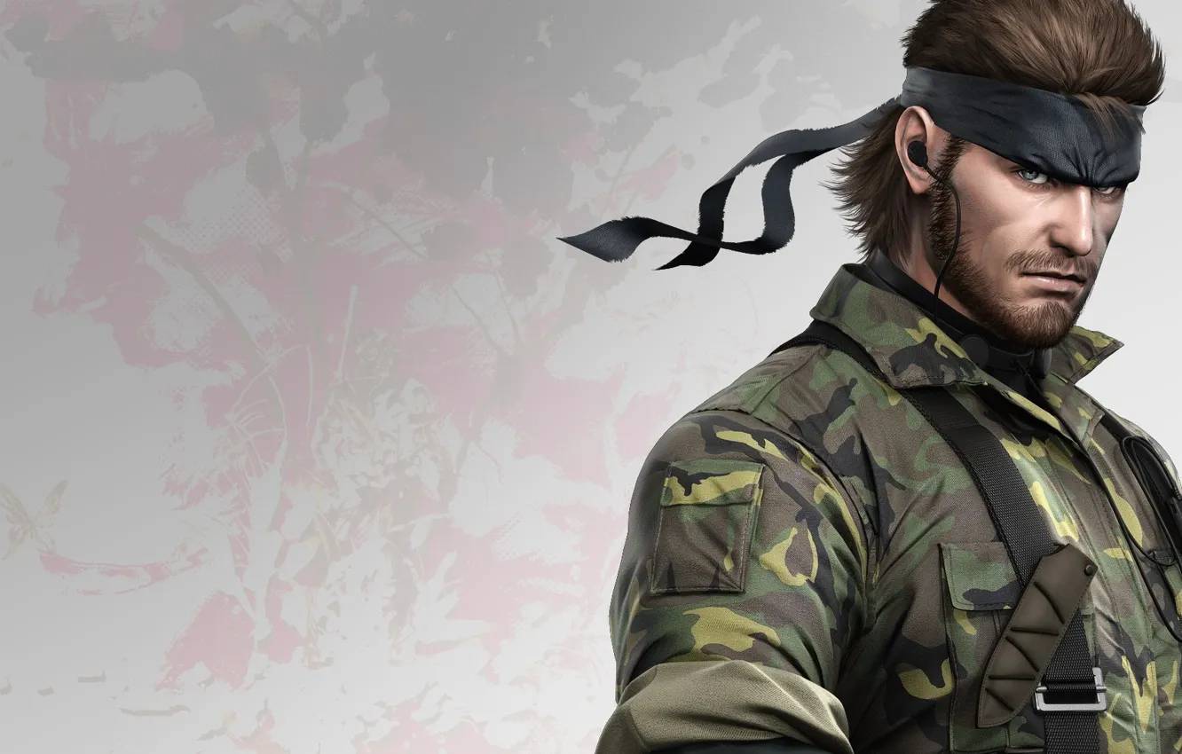 Photo wallpaper game, soldier, military, Snake, spy, man, boss, MGS