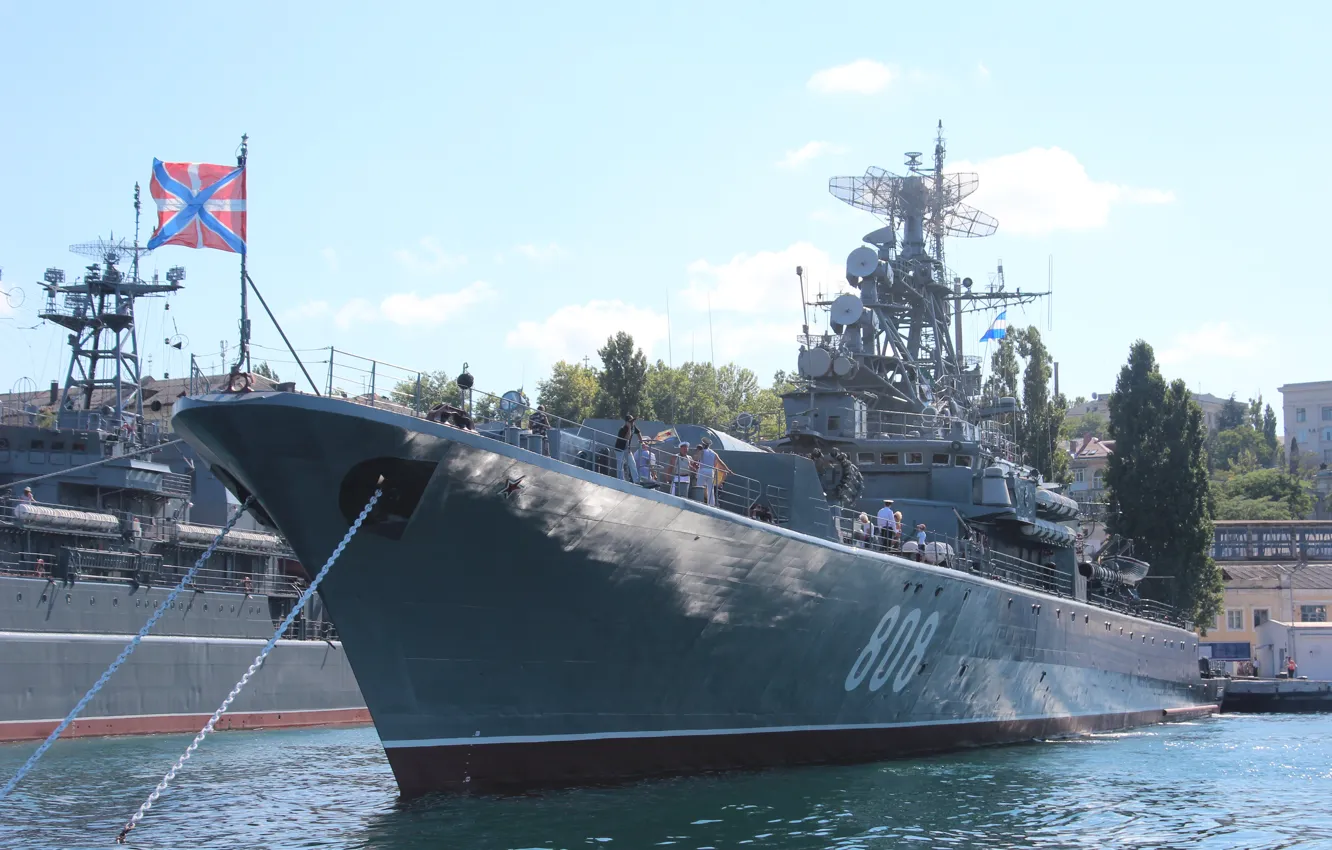 Photo wallpaper ship, patrol, visit, inquisitive