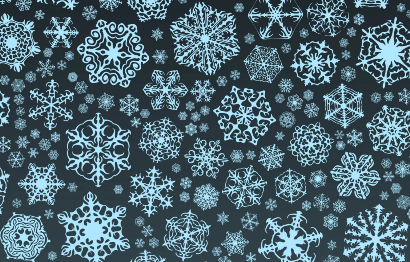 Photo wallpaper winter, snowflakes, background, texture, wallpaper, Blue, background, Snowflakes