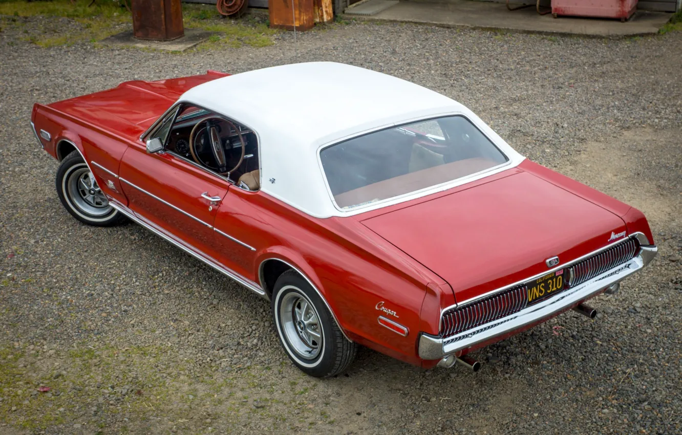 Photo wallpaper Cougar, the view from the top, 1968, Mercury, XR-7