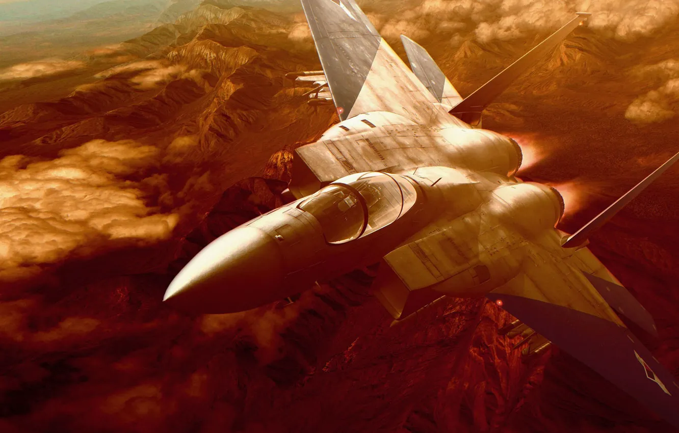 Photo wallpaper fighter, McDonnell Douglas F-15 Eagle, Ace Combat Zero: The Belkan War, Arcade flight simulator