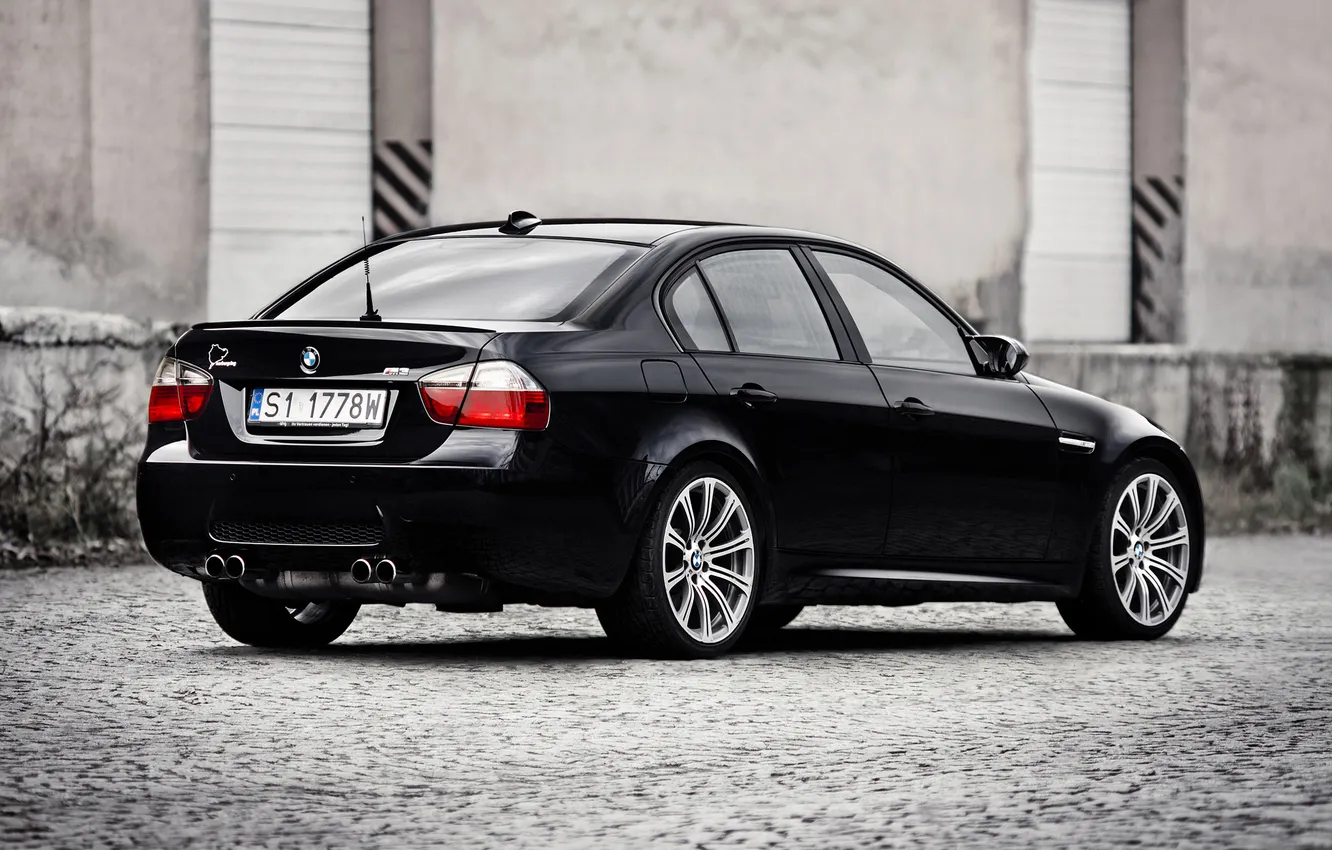 Photo wallpaper BMW, BMW, black, black, E90