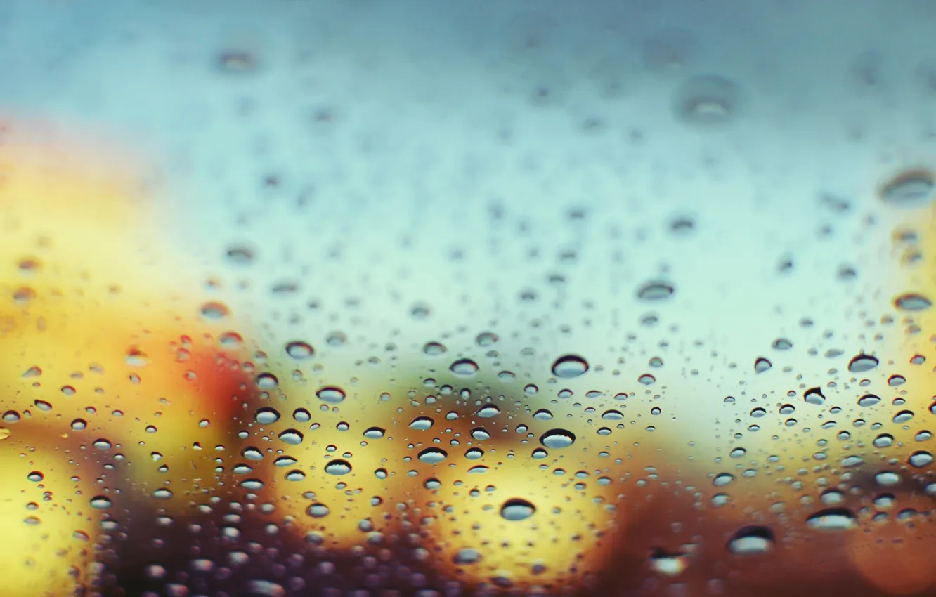 Photo wallpaper drops, drop, bokeh