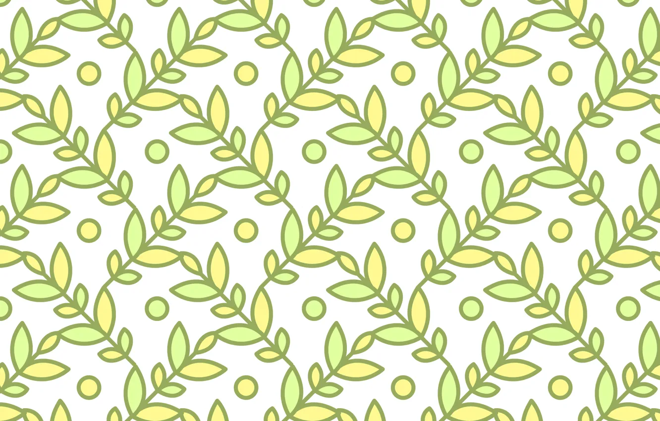 Photo wallpaper white, leaves, flowers, background, flowers, background, pattern, leaves