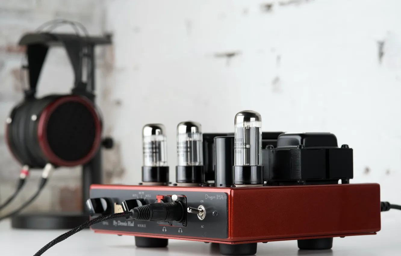 Photo wallpaper background, headphone, Amplifier