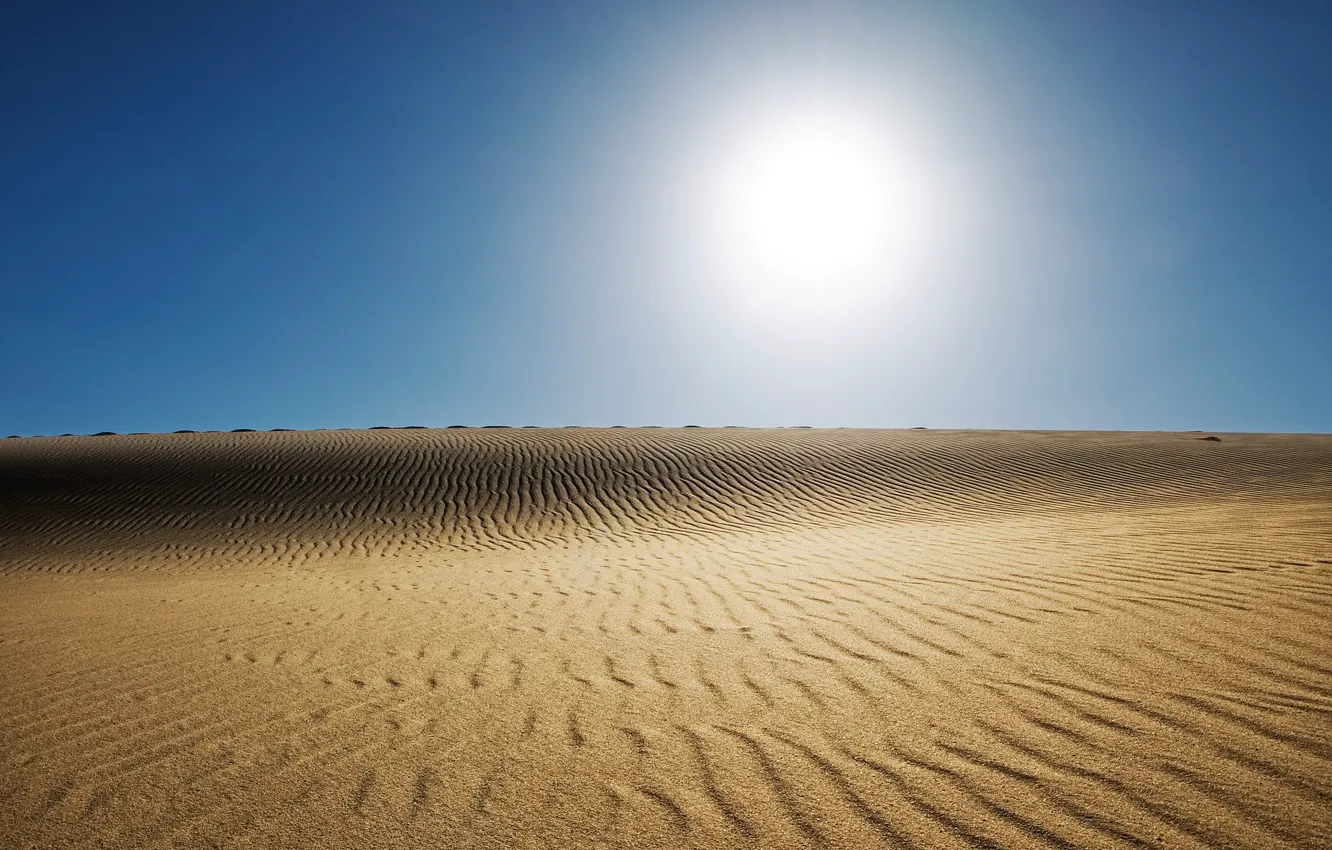 Photo wallpaper the sun, desert, hell, heat