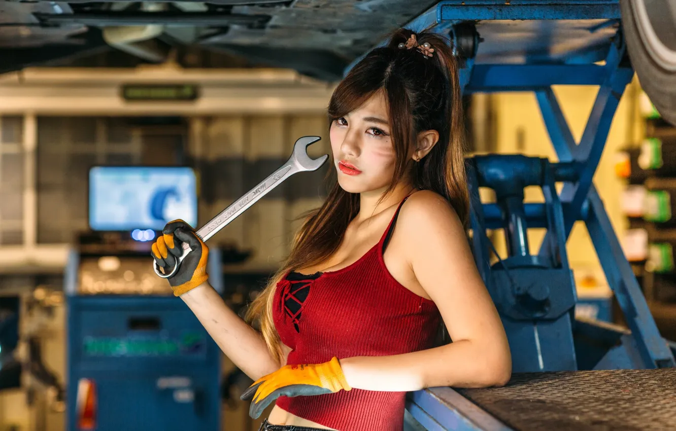 Photo wallpaper model, cute, Role playing, Asian Beauty