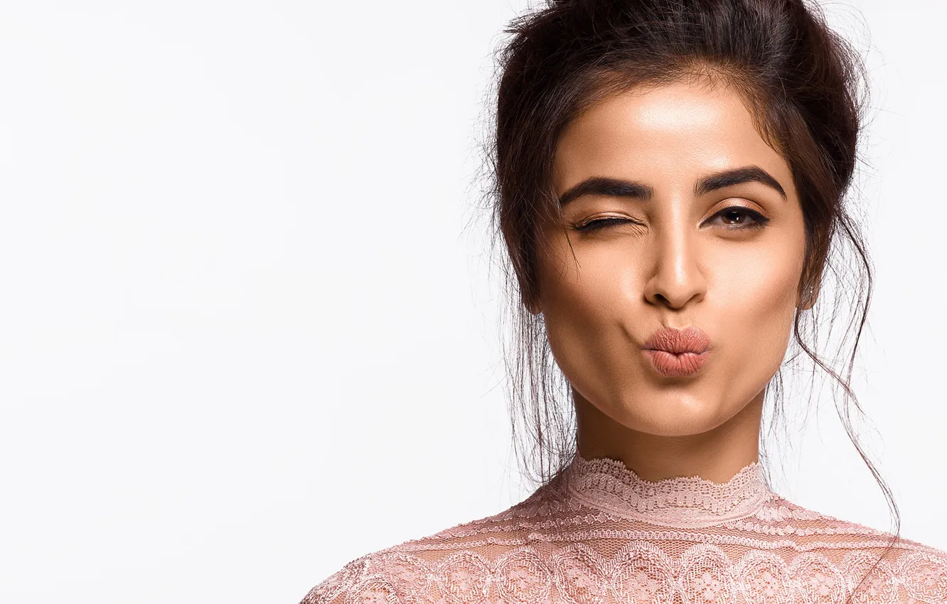 Photo wallpaper girl, hot, sexy, eyes, smile, beautiful, figure, model