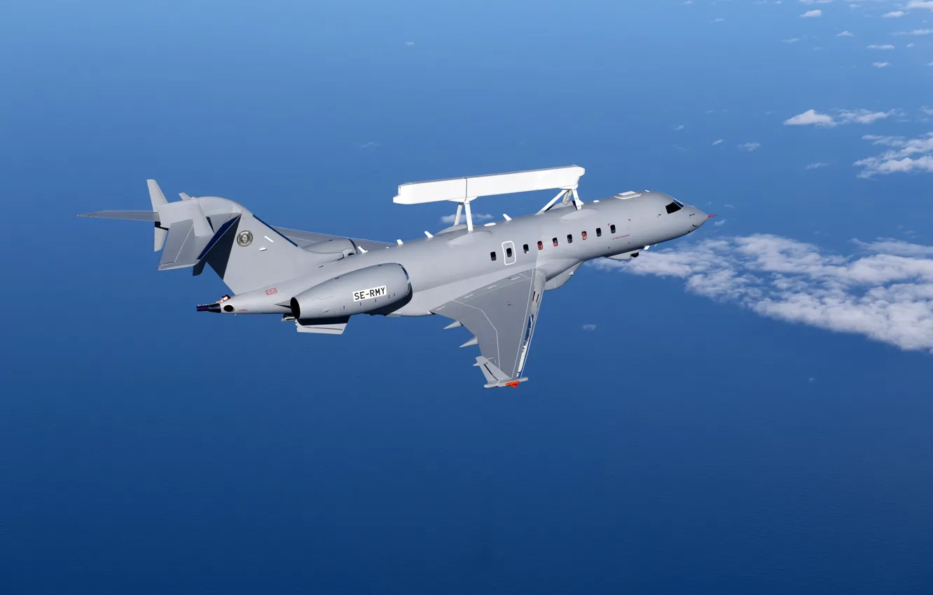 Photo wallpaper AWACS, You CAN, Bombardier Global 6000, The Erieye Radar