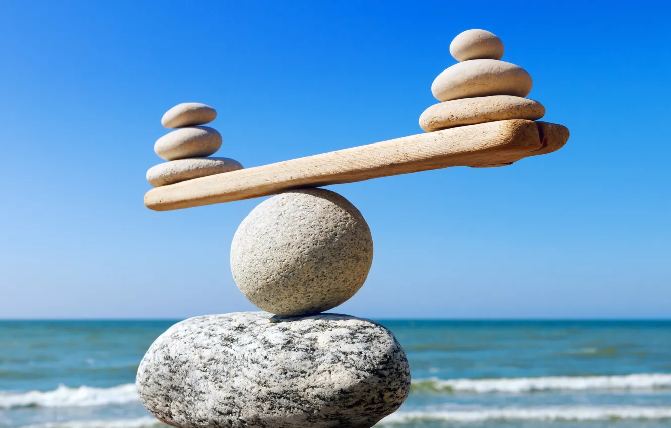 Photo wallpaper Concept, harmony, stones, balance, position