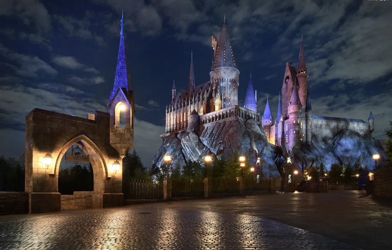 Photo wallpaper castle, Hogwarts, decoration