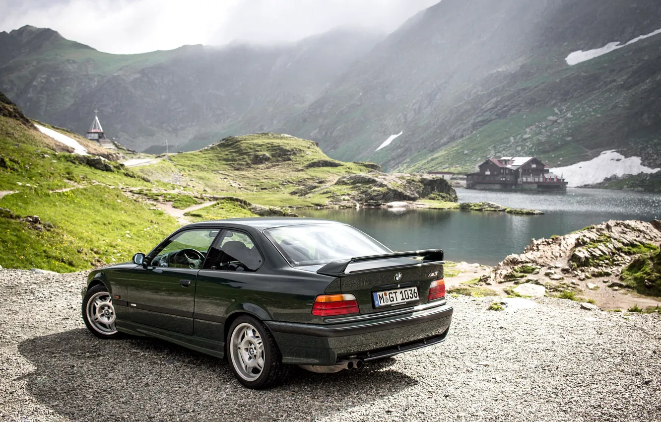 Photo wallpaper mountains, types, 1995, BMW M3 GT