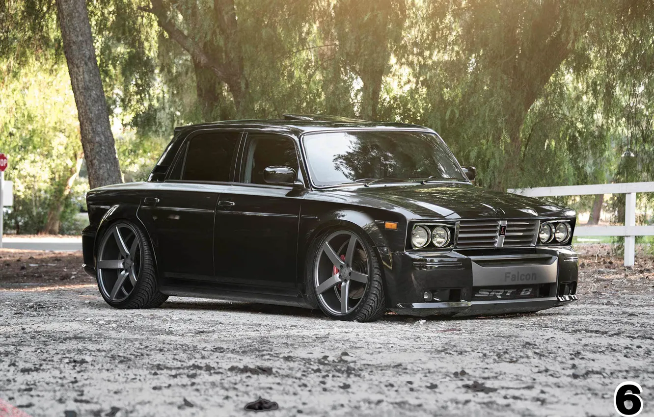 Photo wallpaper black, 2106, virtual tuning, Six