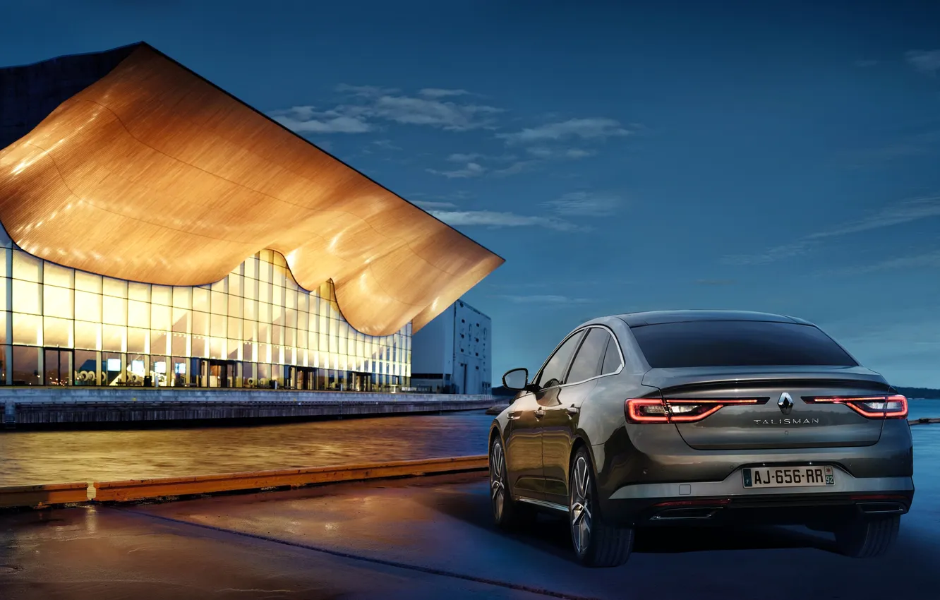 Photo wallpaper photo, back, Renault, car, metallic, 2015, Talisman