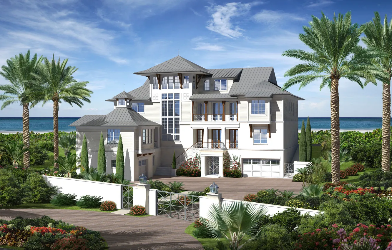 Photo wallpaper wallpaper, house, style