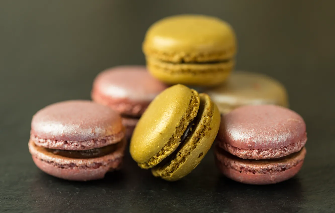 Photo wallpaper cookies, sweet, macaron, almond