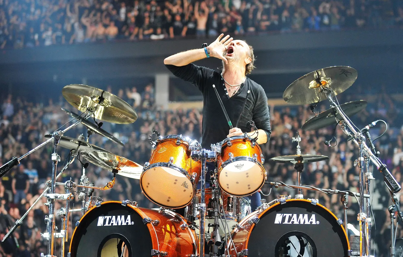 Photo wallpaper concert, Creek, drum, Metallica, stadium, fans, drums, tama