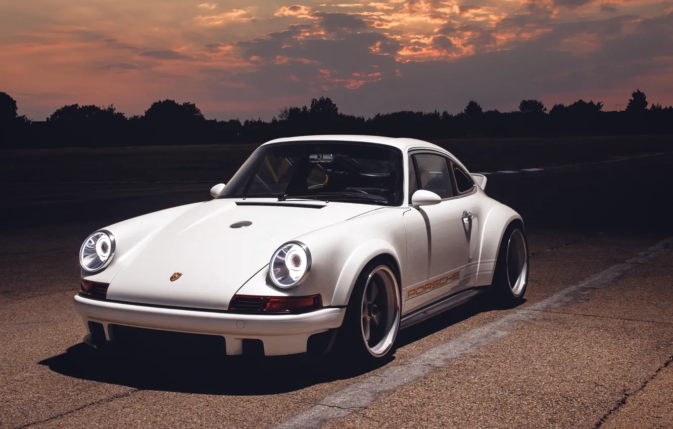 Photo wallpaper sunset, 911, Porsche, 2018, Singer DLS, Singer Vehicle Design