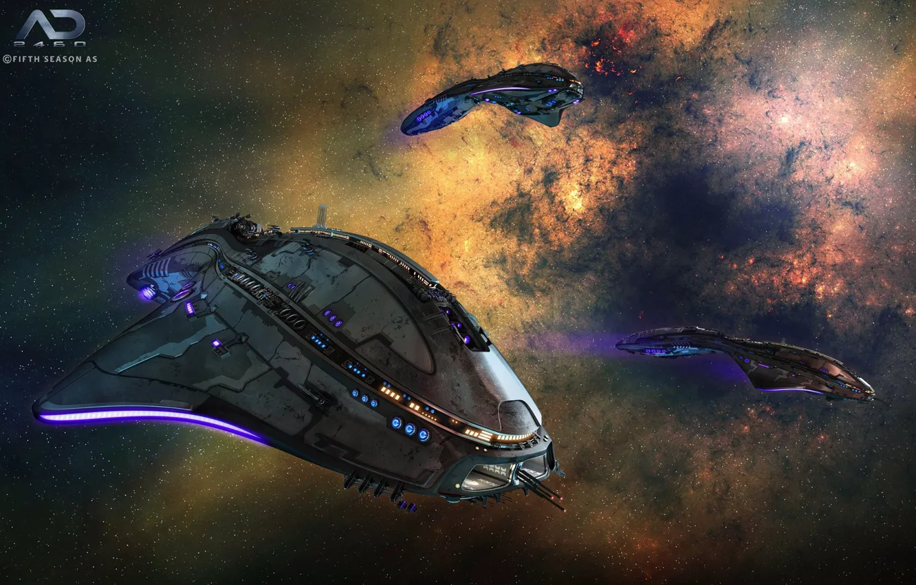 Photo wallpaper space, stars, Online Strategy Game, A.D. 2460, The Infinite
