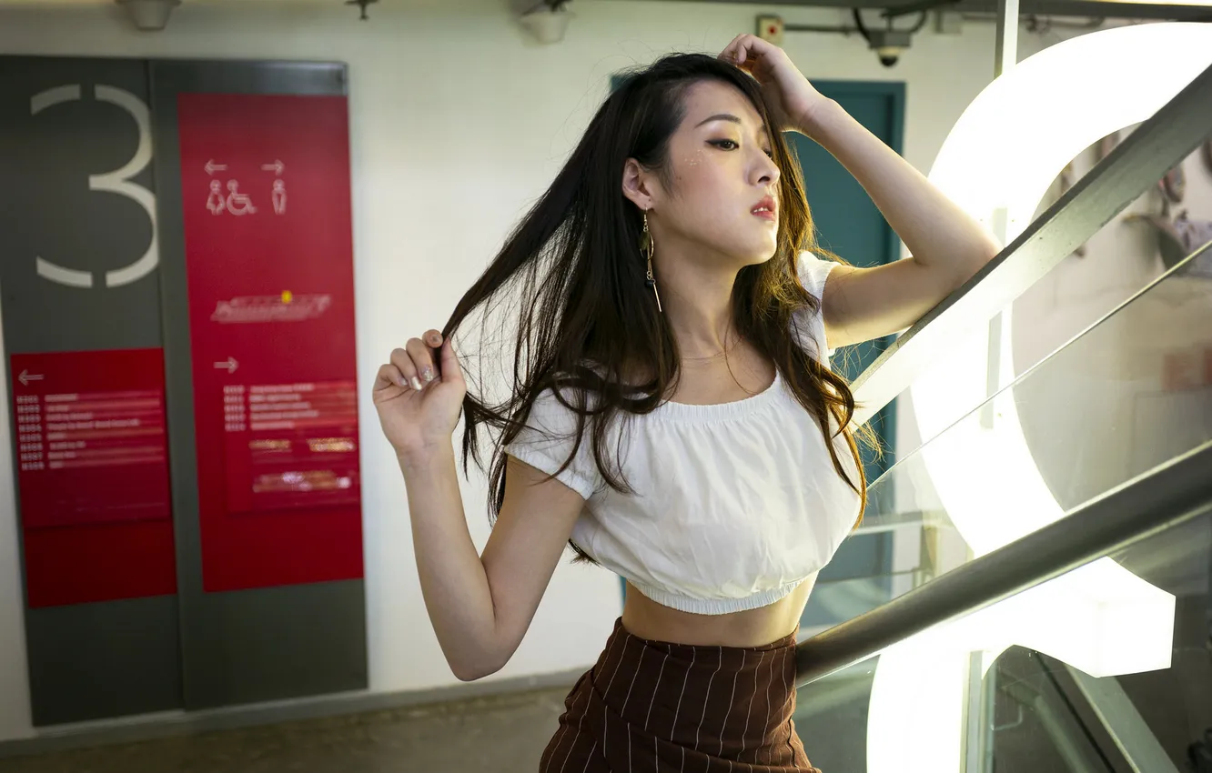 Photo wallpaper girl, sexy, asian