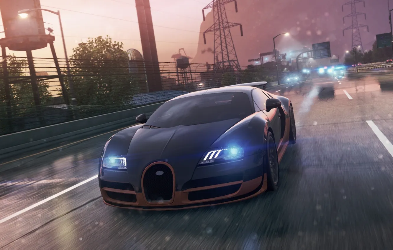 Photo wallpaper 2012, Bugatti Veyron Super Sport, Need for speed, Most wanted
