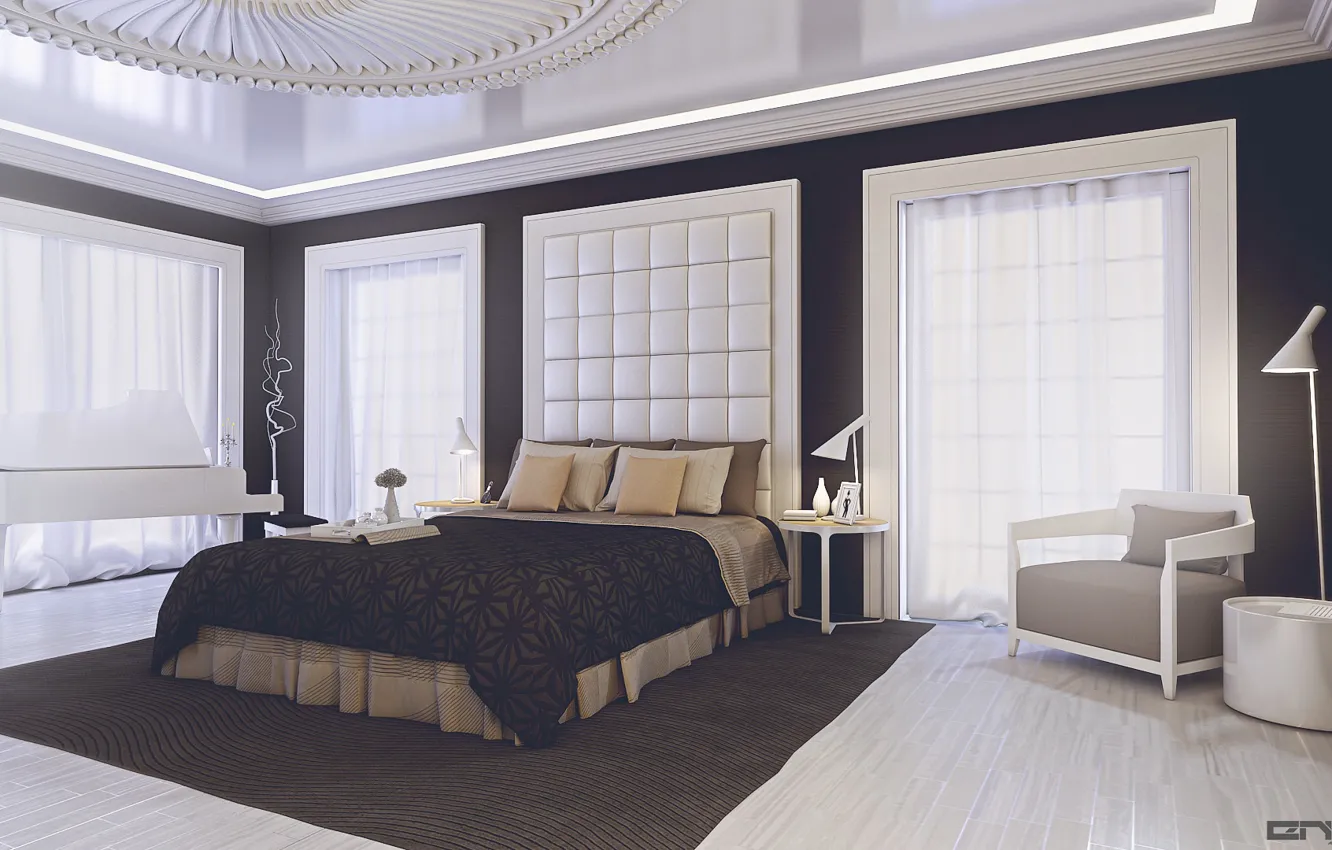 Photo wallpaper furniture, morning, the room, furnished, Bedroom design