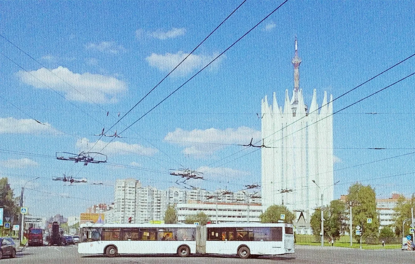 Photo wallpaper the city, transport, tower, august2023