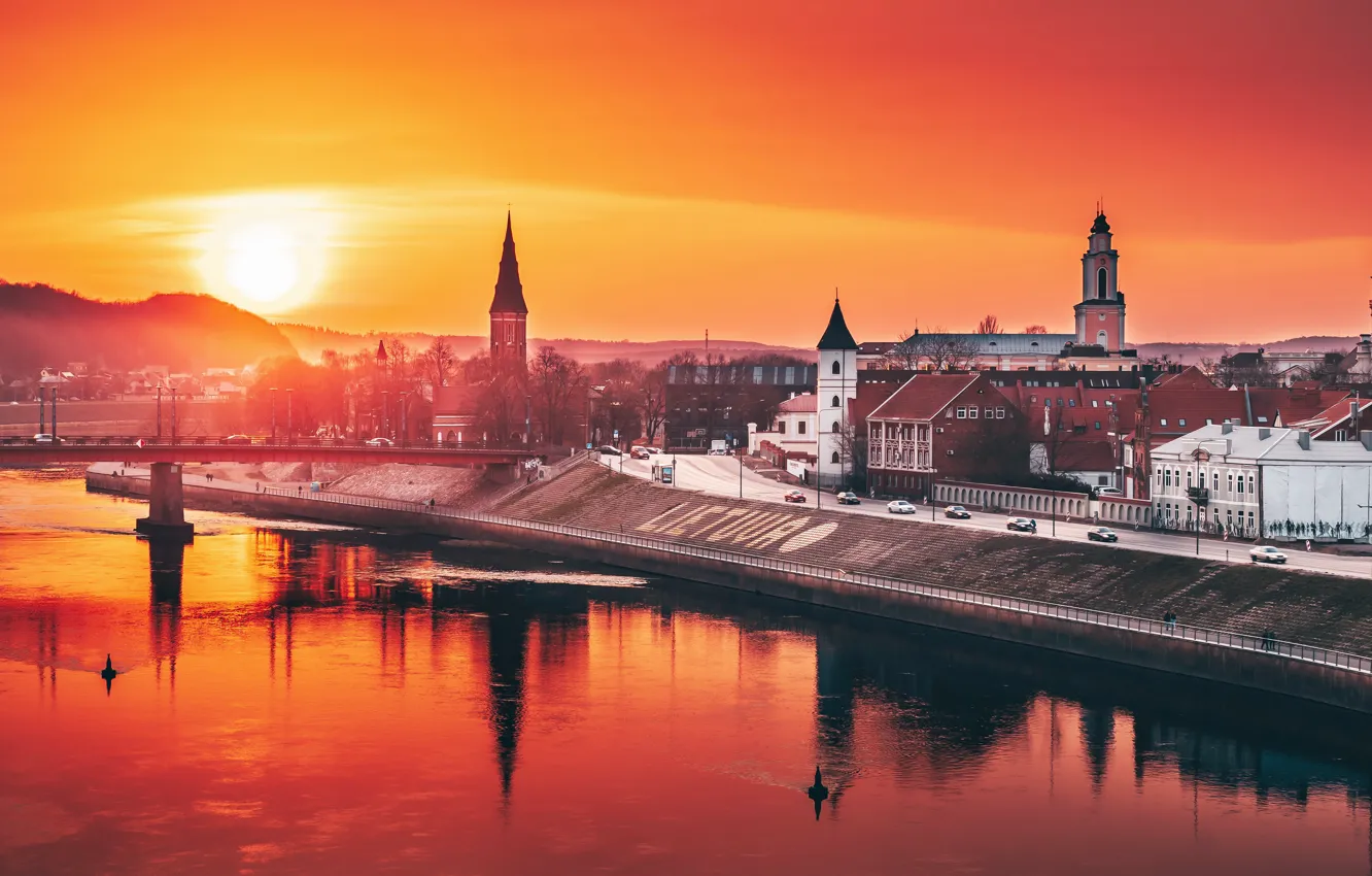 Photo wallpaper the city, Lithuania, Kaunas