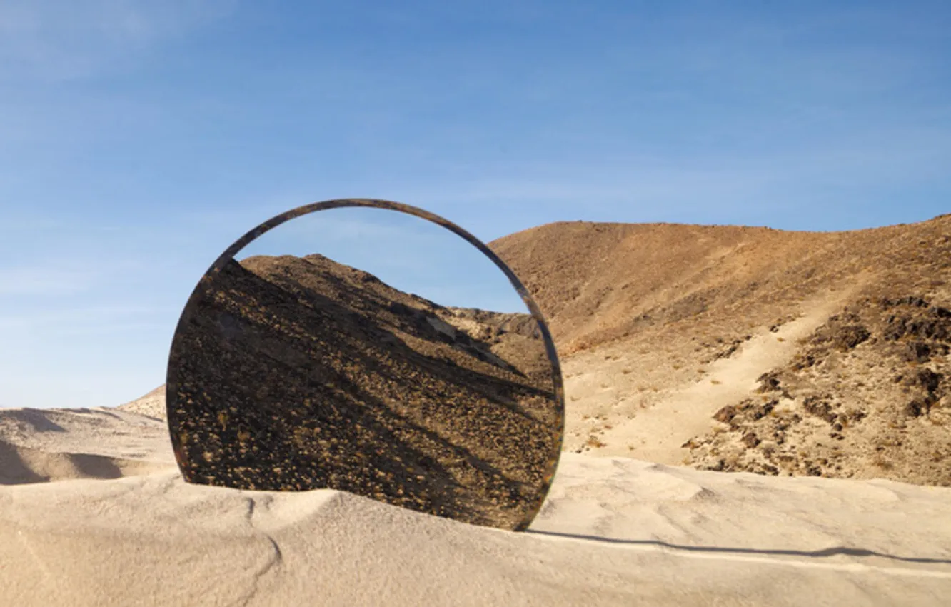 Photo wallpaper sand, the sky, landscape, nature, reflection, desert, mirror, horizon