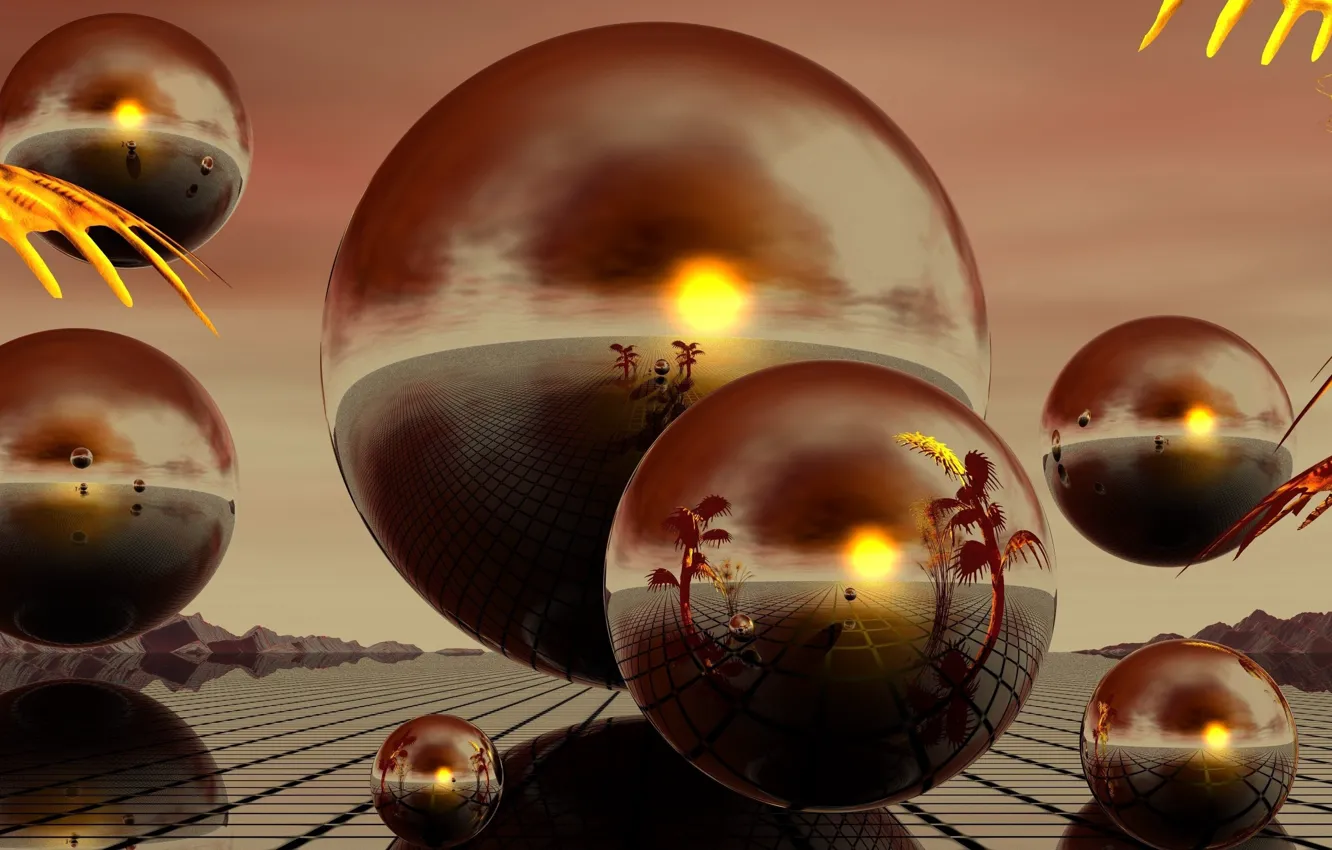 Photo wallpaper background, balls, color