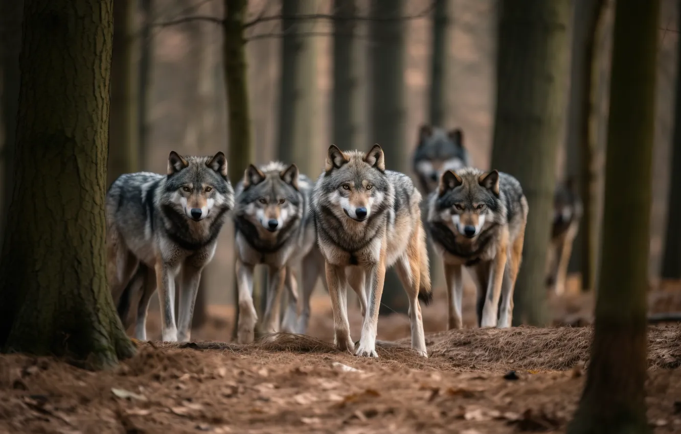 Photo wallpaper nature, predator, animal, wolf, wildlife, wolfpack, portrait., Canis lupus. face • wolf • portrait • …