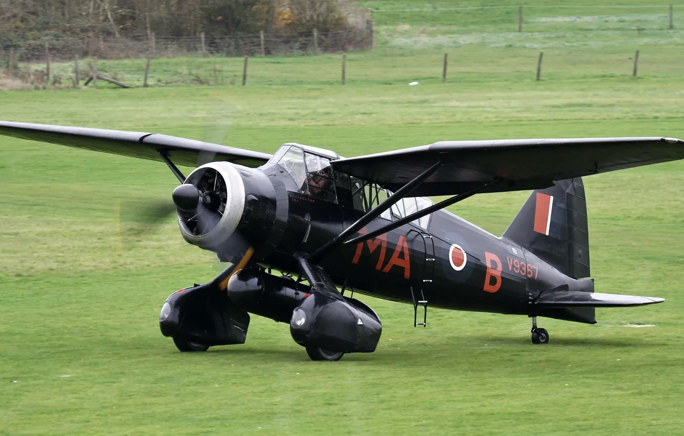 Photo wallpaper field, the airfield, British, WW2, Lysander IIIA, tactical reconnaissance and liaison aircraft
