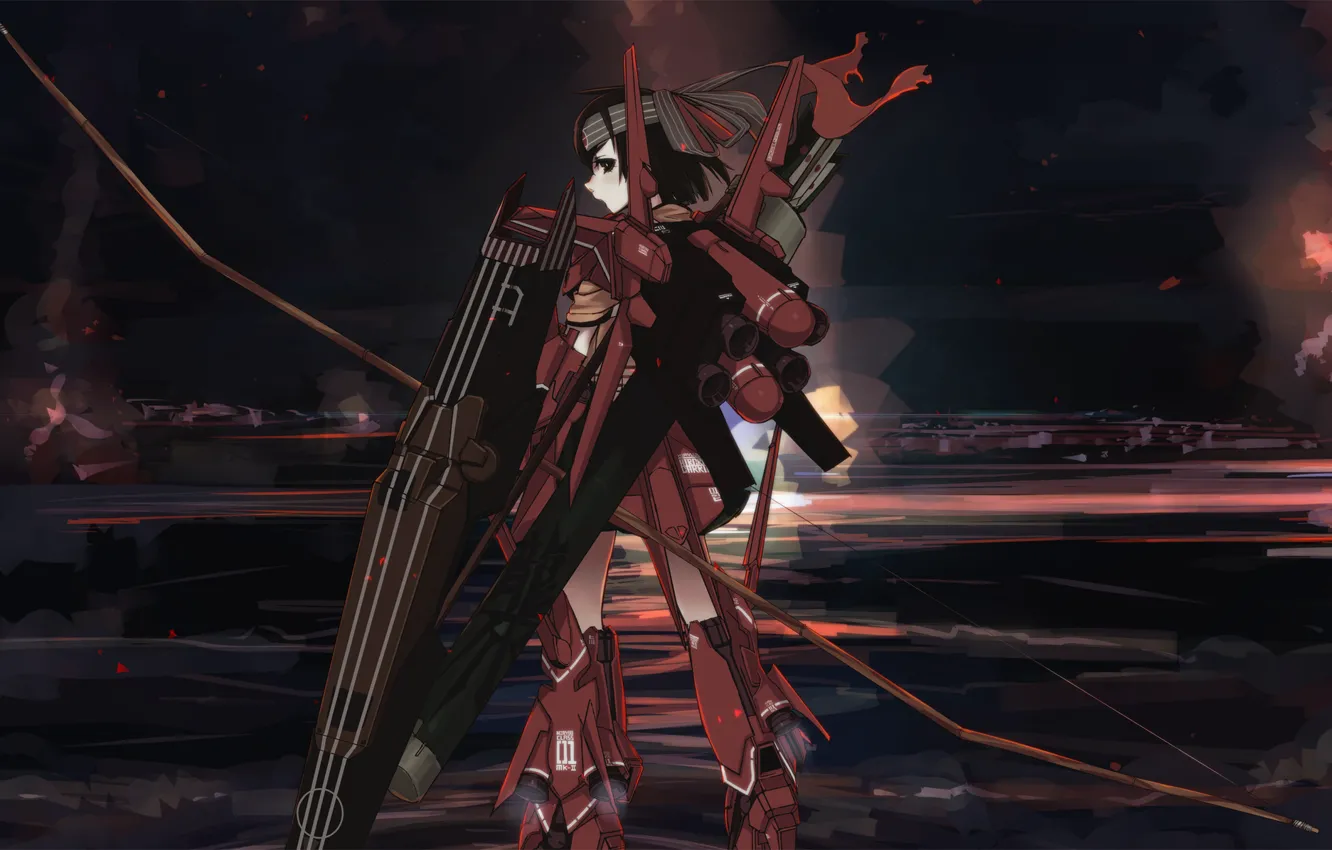 Photo wallpaper girl, anime, kantai collection, kumonji aruto, hiryuu