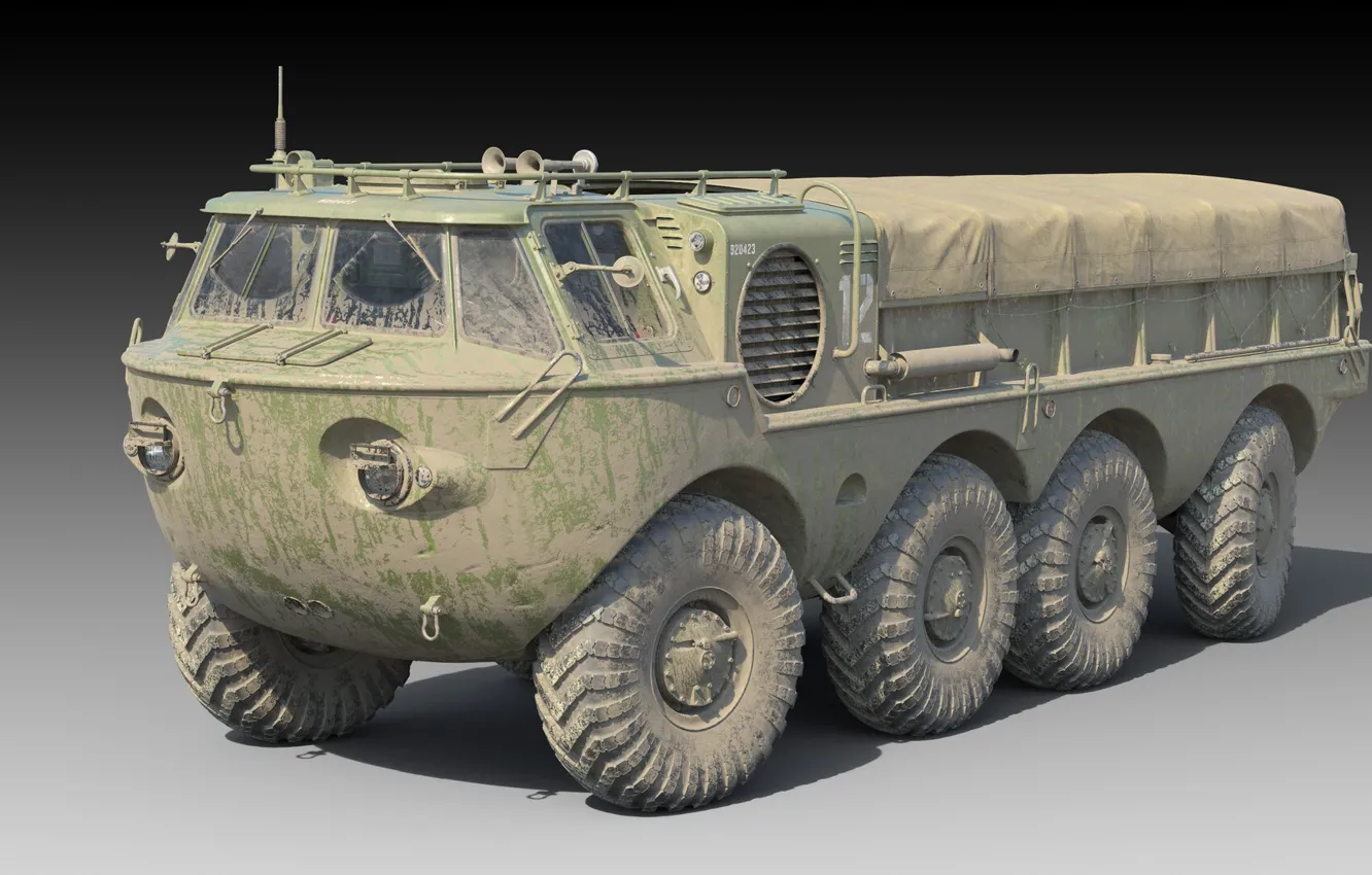 Photo wallpaper USSR, amphibian, Oleg Afanasyev, Floating car, Experimental automobile, ZiL-135B