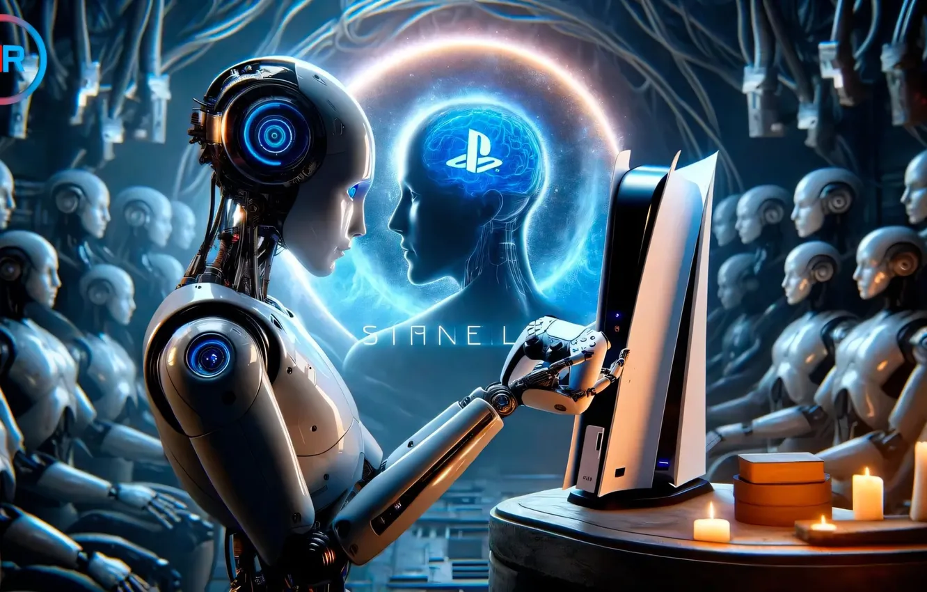 Photo wallpaper fiction, robot, technology