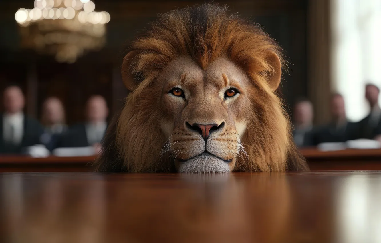 Photo wallpaper look, face, table, people, portrait, Leo, chandelier, male