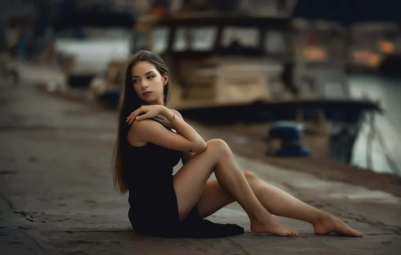 Photo wallpaper look, girl, Monica