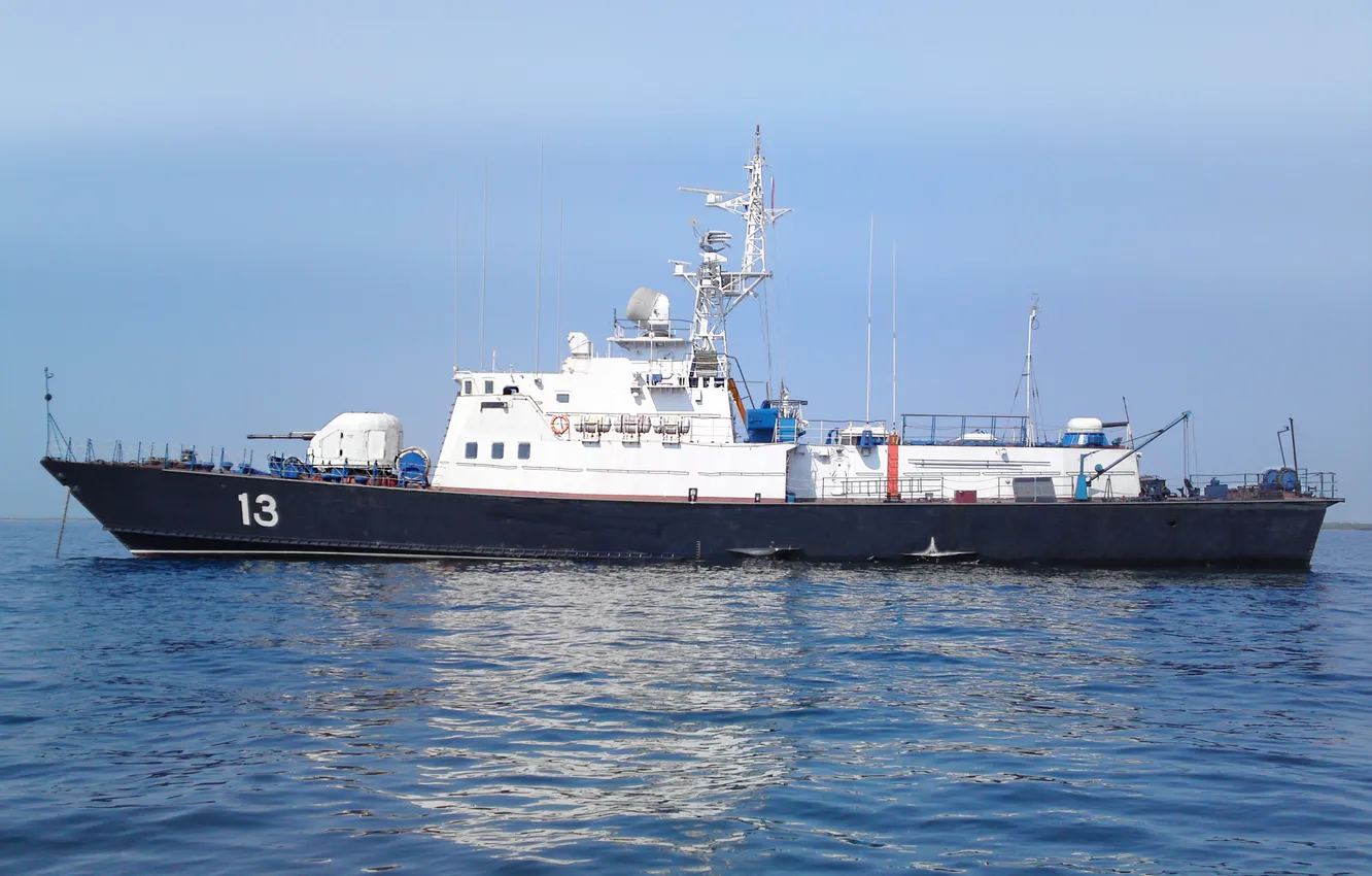Photo wallpaper ship, patrol, on the roads