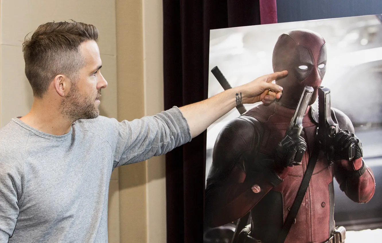 Photo wallpaper male, Ryan Reynolds, Deadpool, Deadpool
