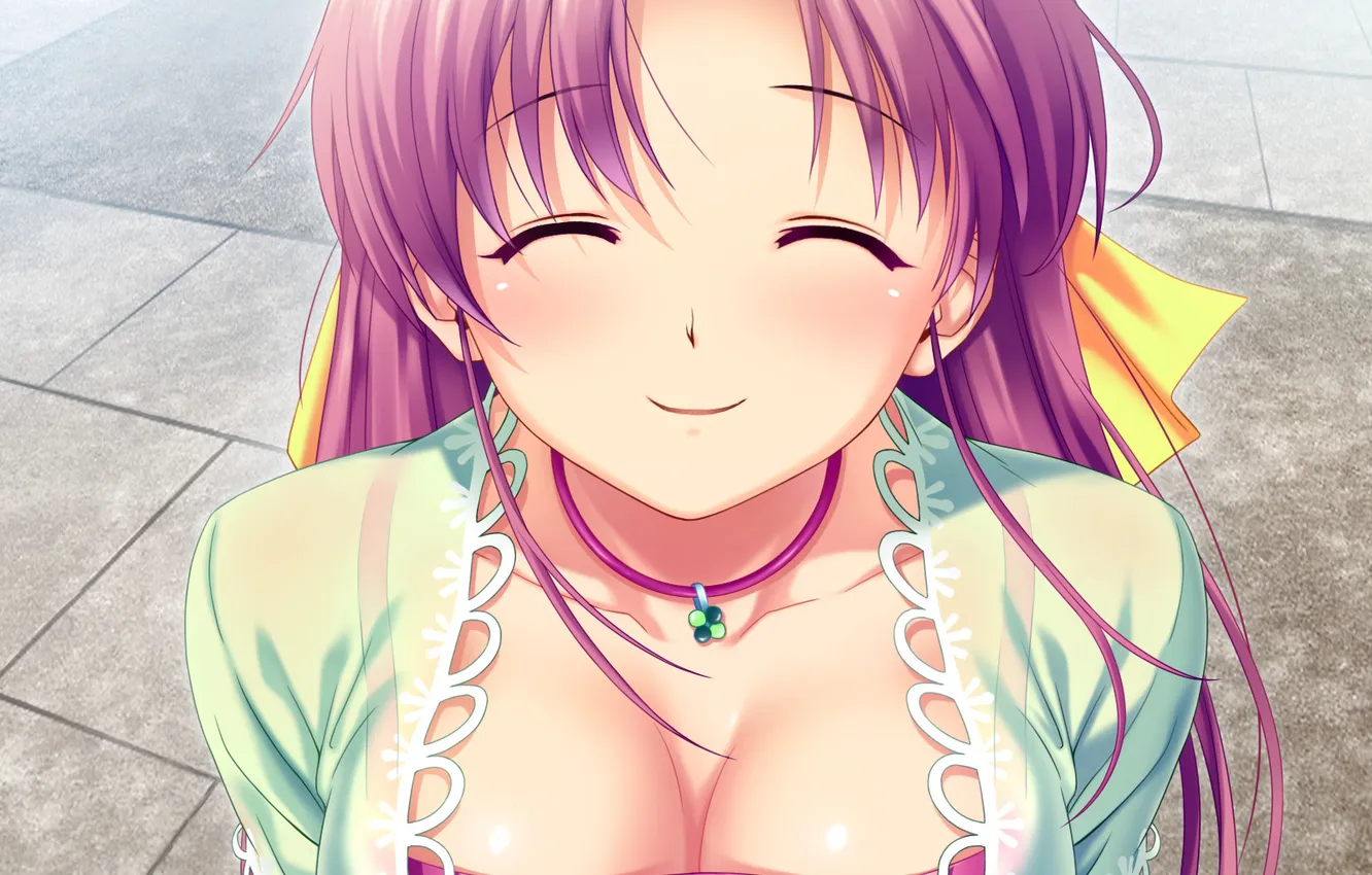 Photo wallpaper chest, smile, tropical kiss, Aoi Matsuri