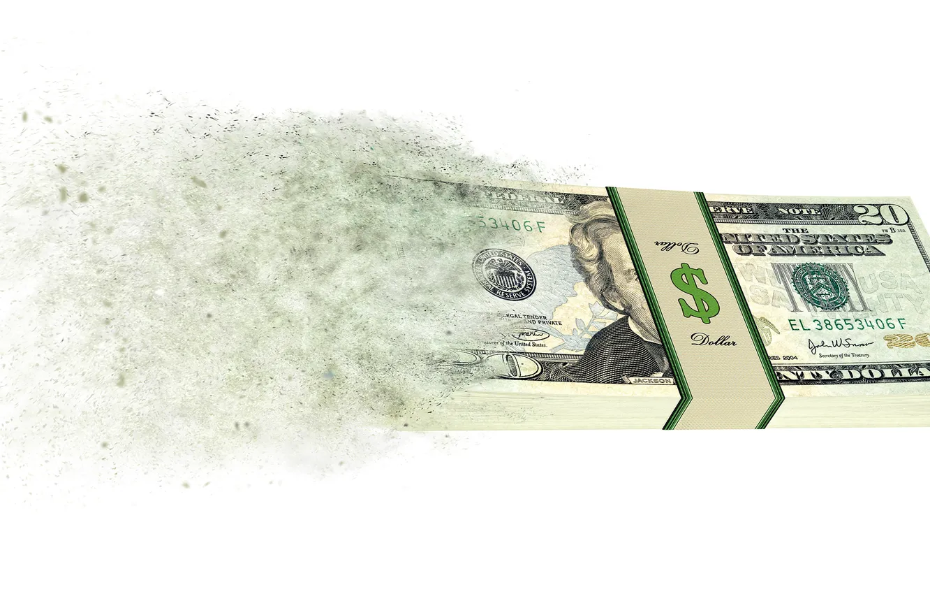 Photo wallpaper money, expenses, equity disappears