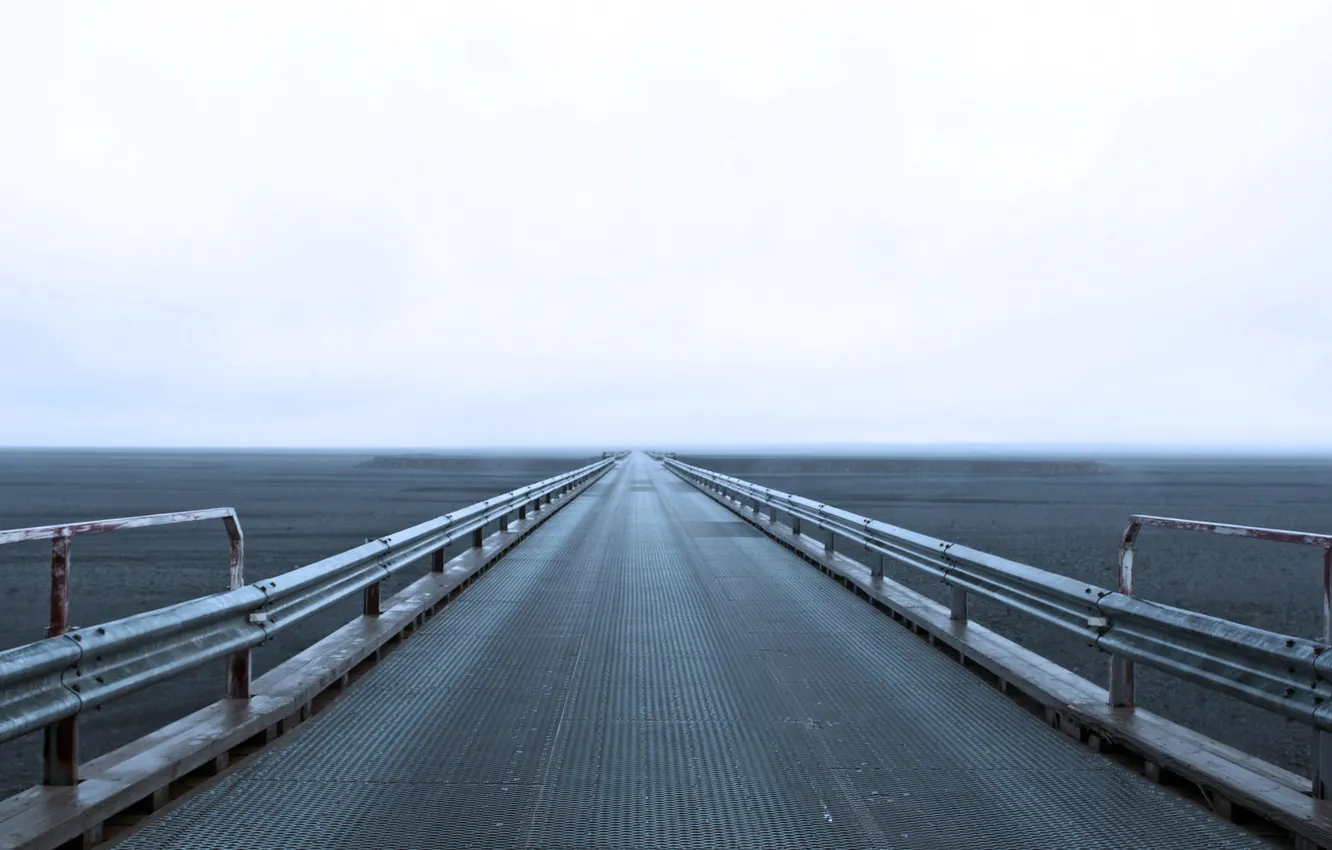 Photo wallpaper landscape, bridge, valley