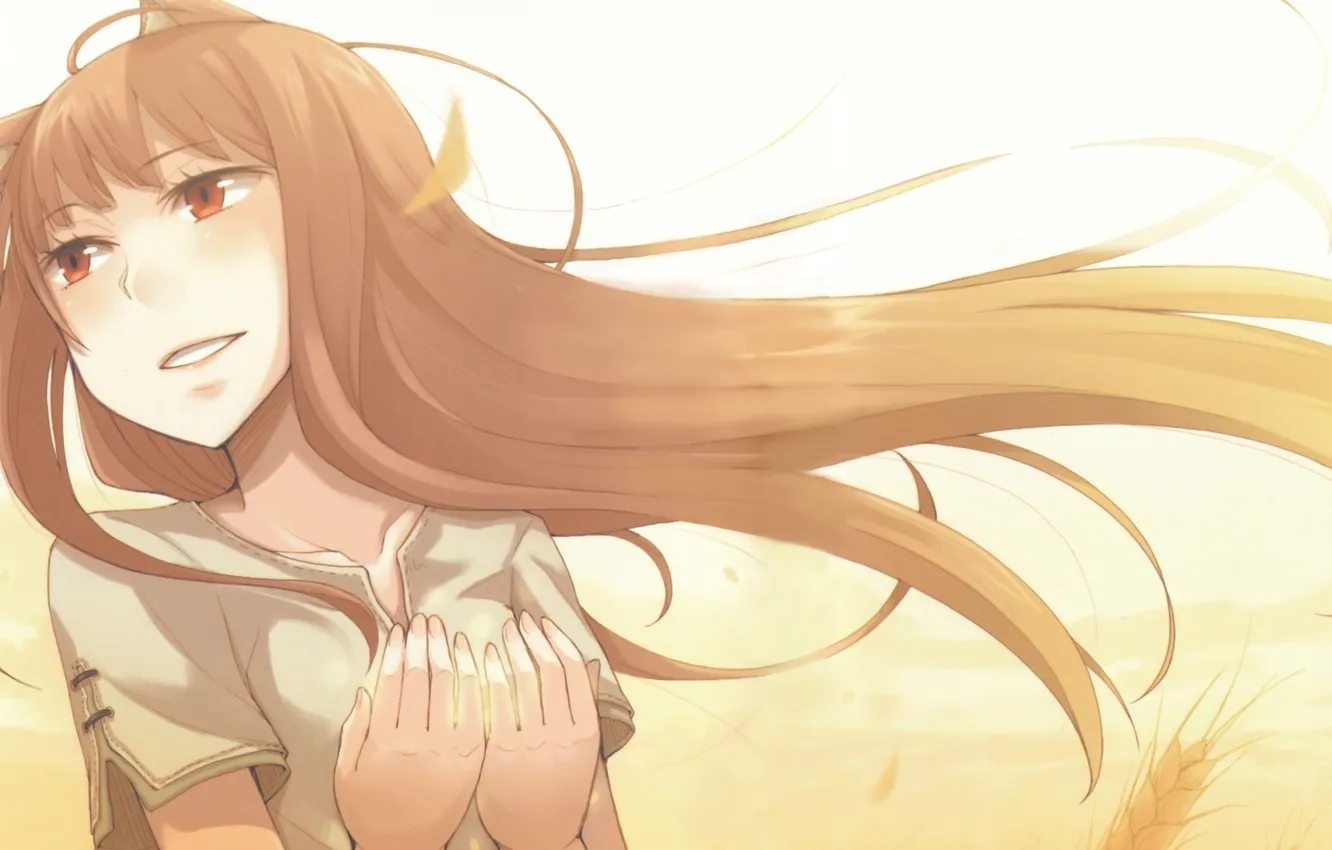 Photo wallpaper wolf girl, spice and wolf, horo, spice and wolf