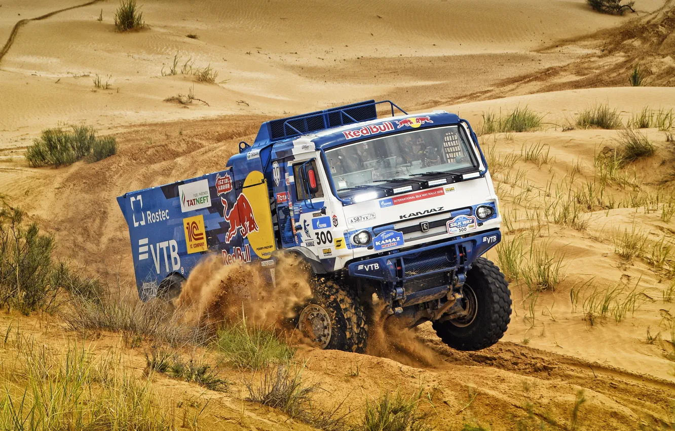 Photo wallpaper Sand, Auto, Sport, Machine, Speed, Truck, Race, Master